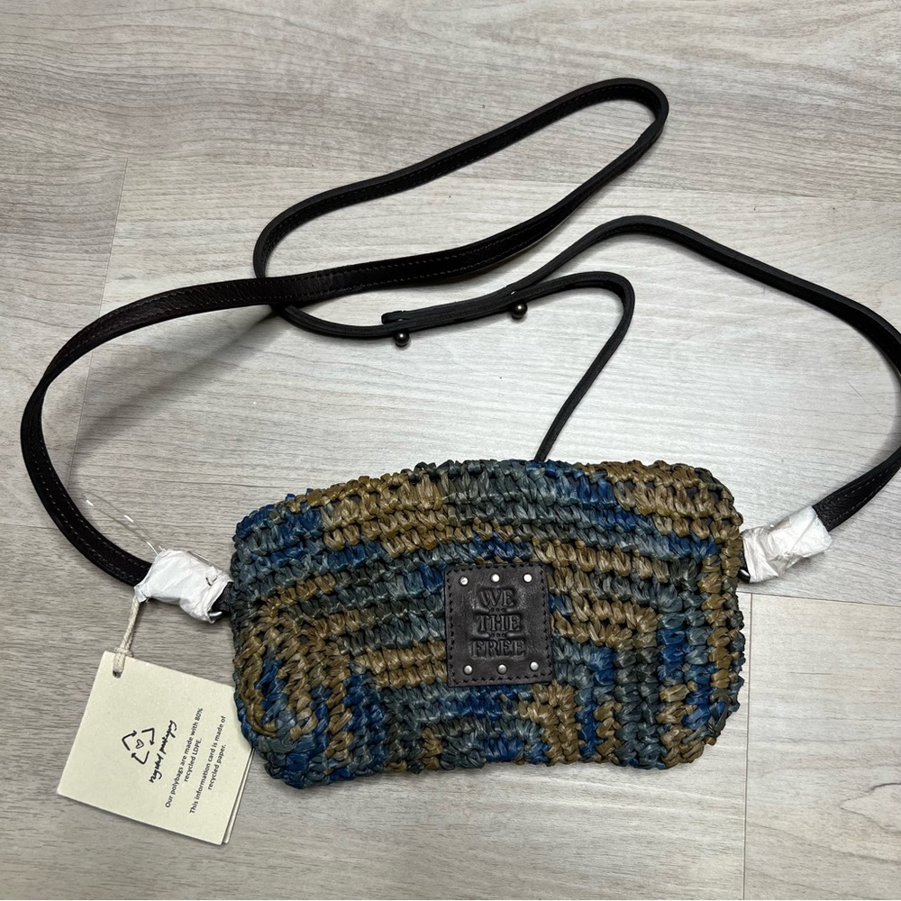 Free People We The Free Rider Raffia Crossbody NWT - Picture 5 of 6
